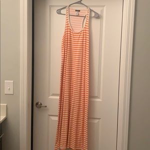 Tommy Bahama Orange and White Striped Maxi